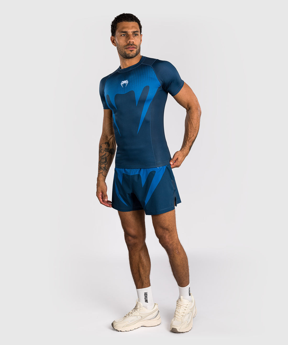 Venum No Gi Rashguard Kurzarm – Blau