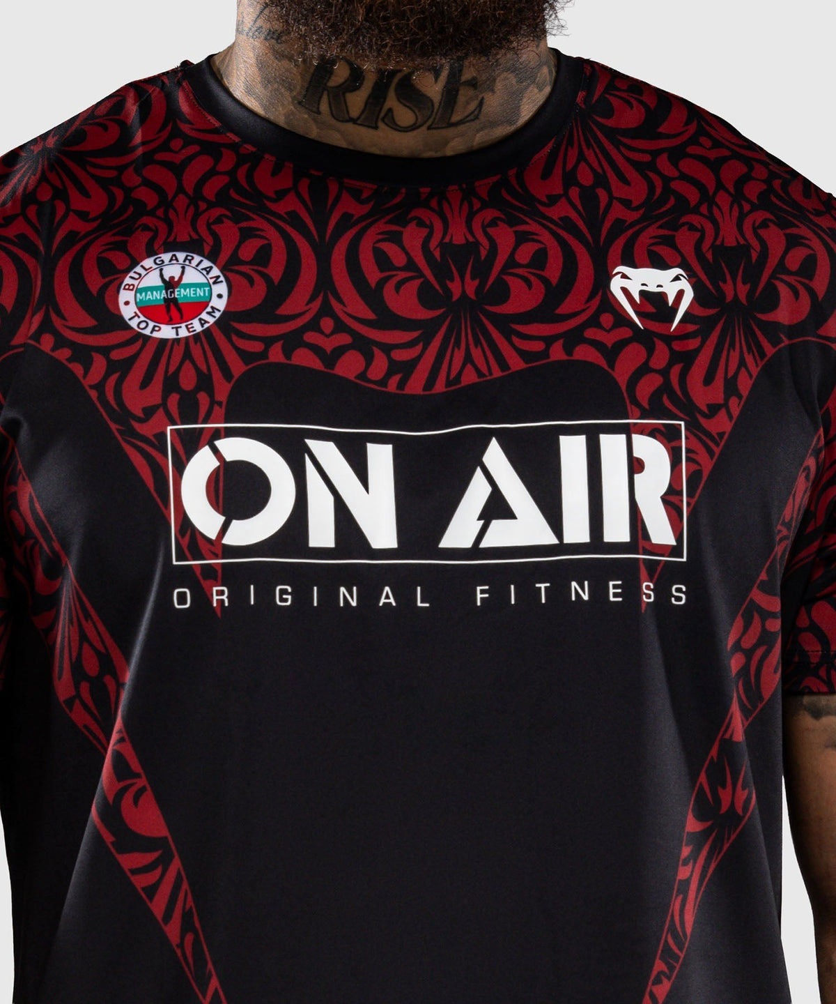 Venum T-Shirt Bulgarian Top Team - Schwarz/Rot