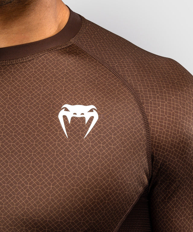 Venum Rashguard x Roger Gracie Academy Kurzarm - Dunkelbraun