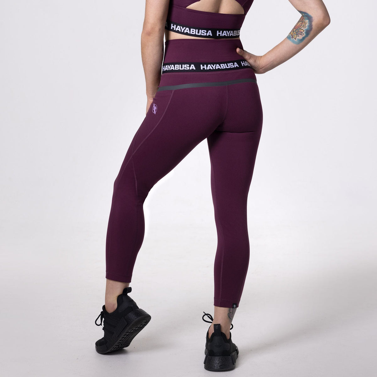 Hayabusa Leggings High Rise 3/4 Damen - Wein