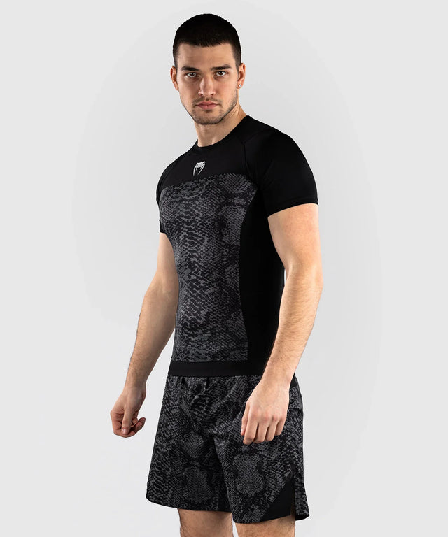 Venum Rashguard Kurzarm G-Fit Scales – Schwarz/Grau