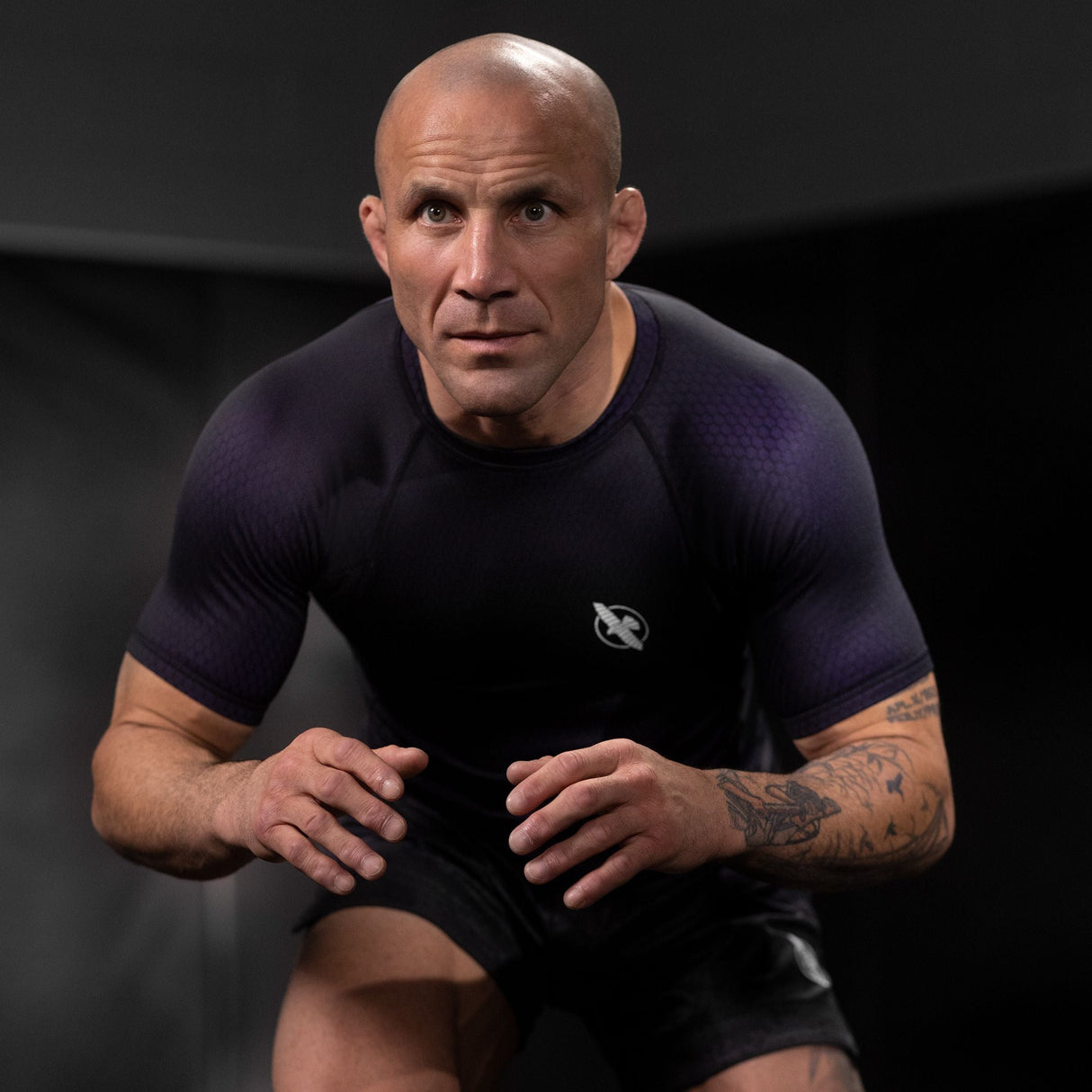 Hayabusa Rashguard Fusion Kurzarm - Schwarz/Lila