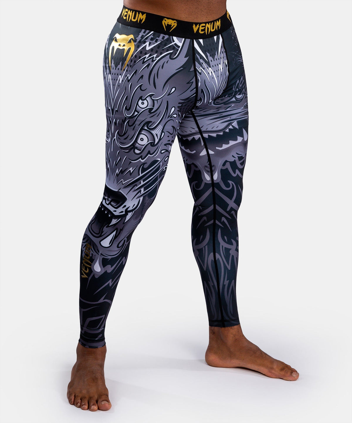 Venum Kompressionshose Wolf Atak - Schwarz/Grau