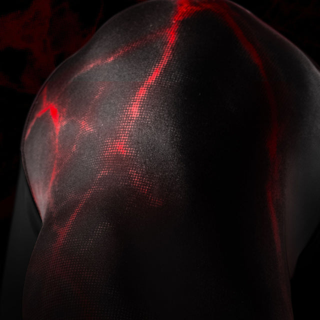 Hayabusa x UFC BJJ Rashguard Kurzarm Damen - Schwarz/Rot