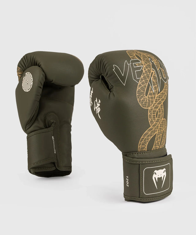 Venum Boxhandschuhe Serpenti – Khaki Grün