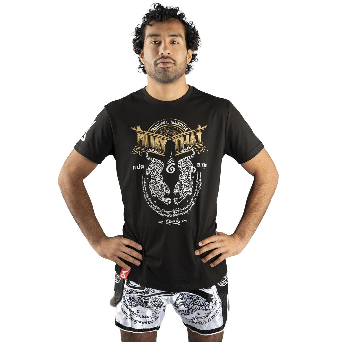 8 WEAPONS T-Shirt Sak Yant Tigers - Schwarz