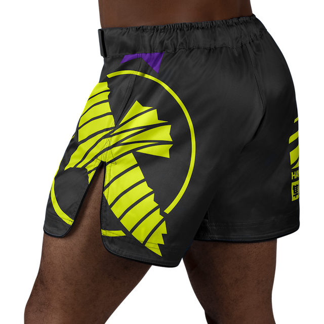 Hayabusa MMA-Shorts Icon - Schwarz/Neon