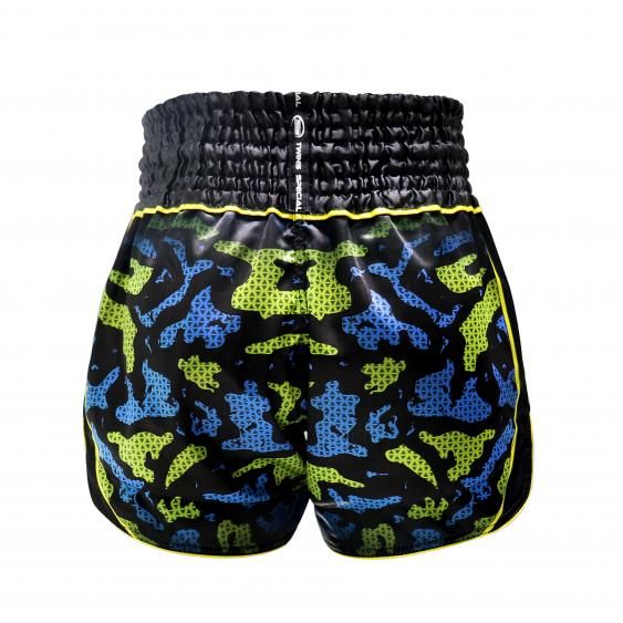 Twins Muay Thai Shorts TTBL Atlas - Schwarz/Grün/Blau