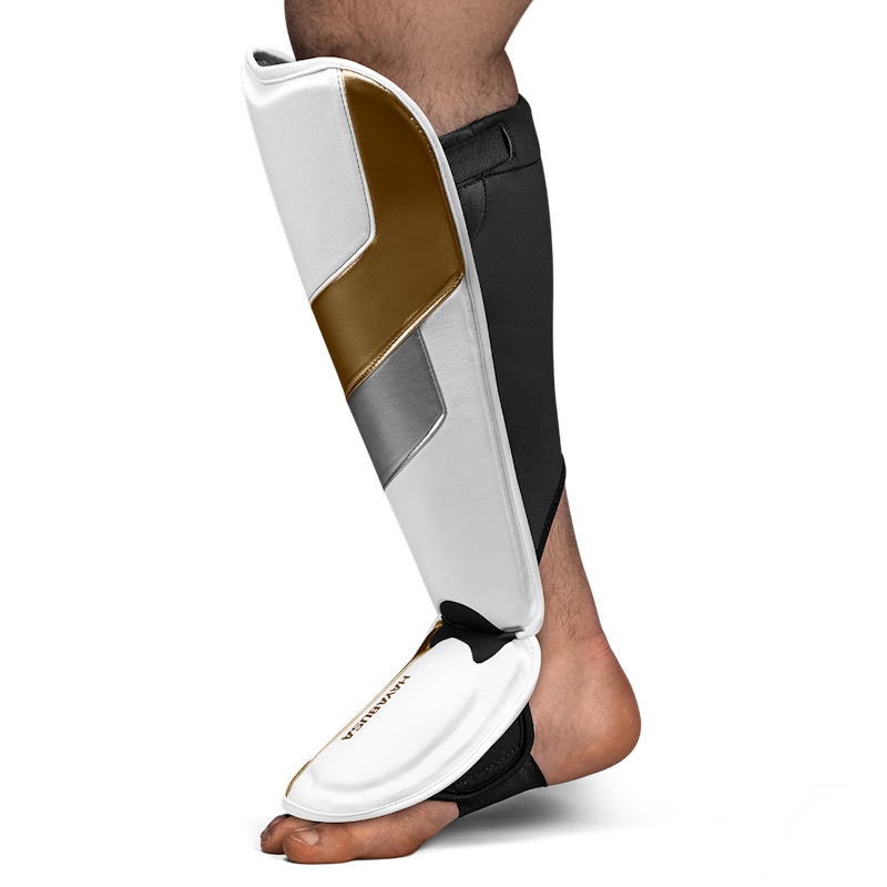 Hayabusa Schienbeinschoner T3 Full - Weiss/Gold