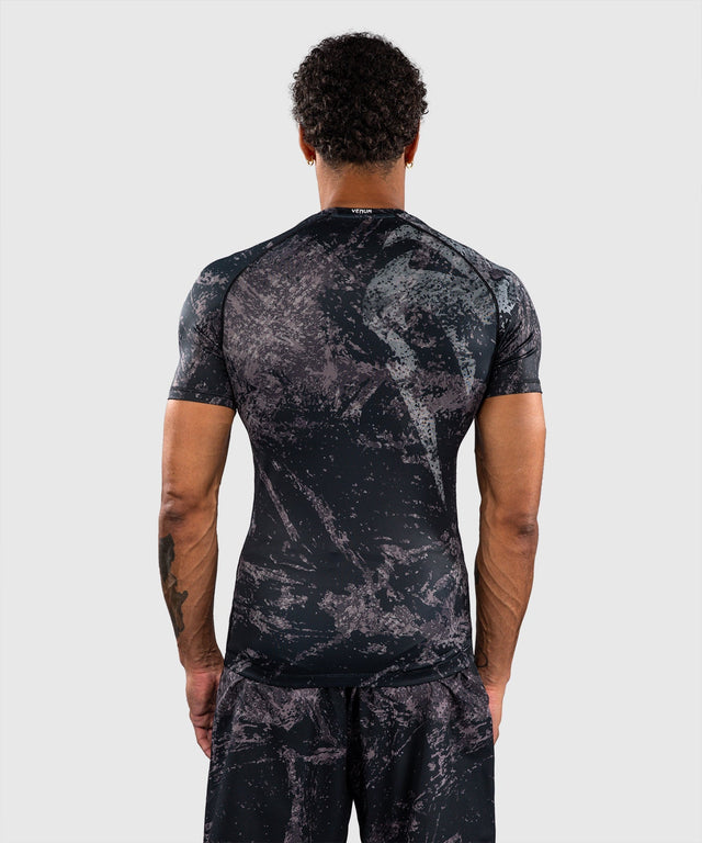 Venum Rashguard Rage & Workout Kurzarm - Schwarz/Grau