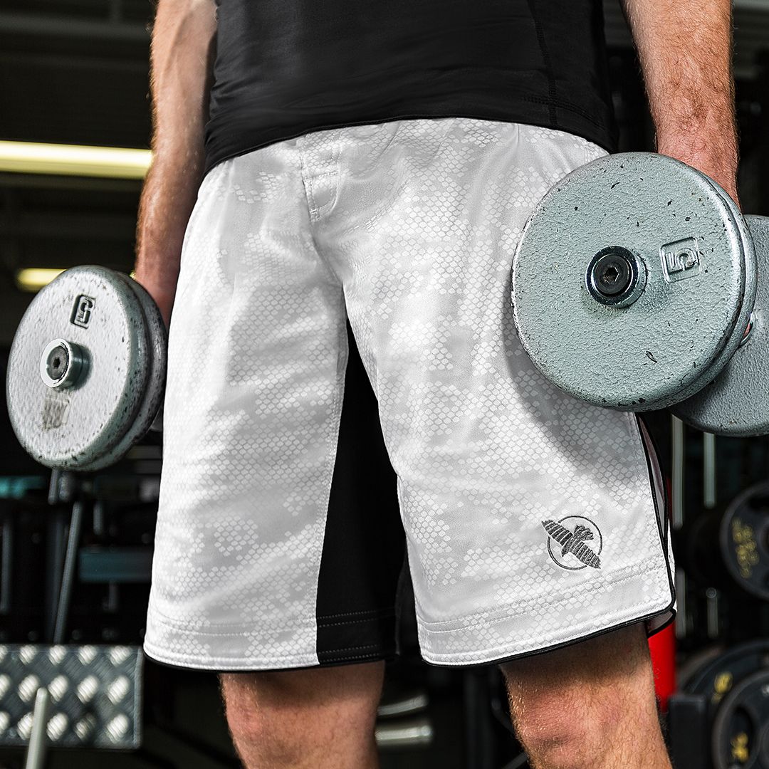 Hayabusa MMA-Shorts Hexagon - Weiß