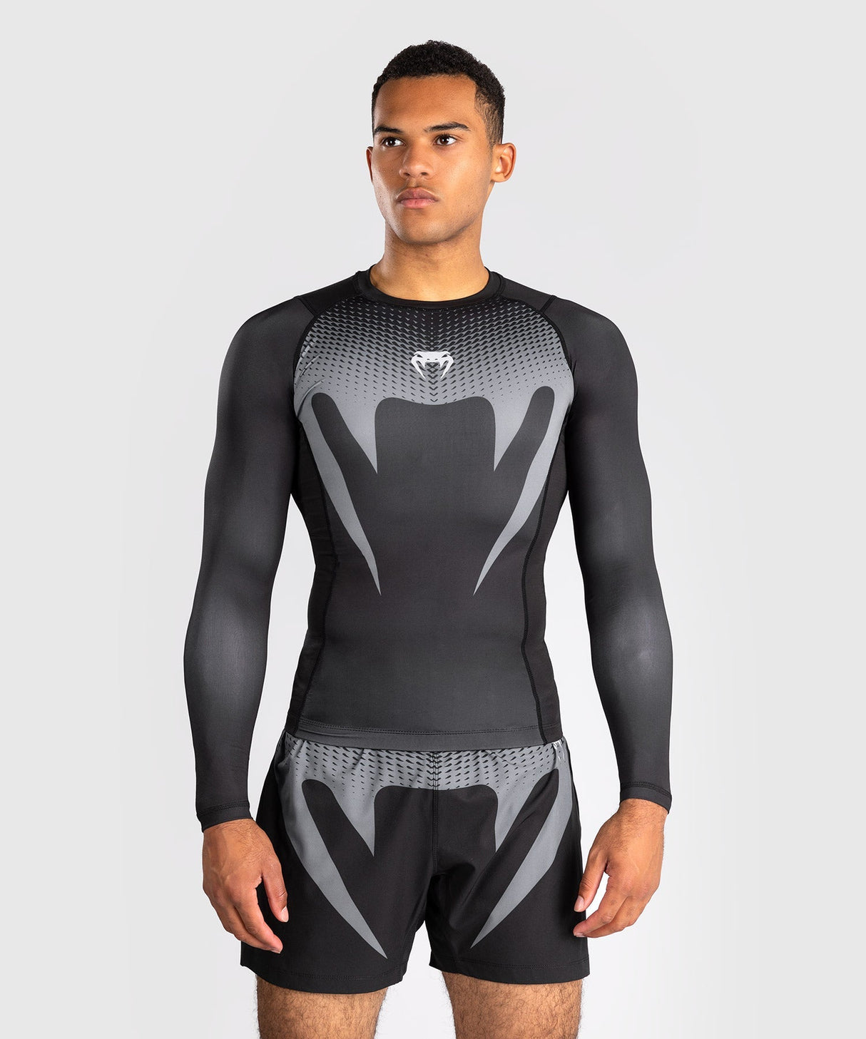 Venum No Gi Rashguard Langarm – Schwarz/Silber