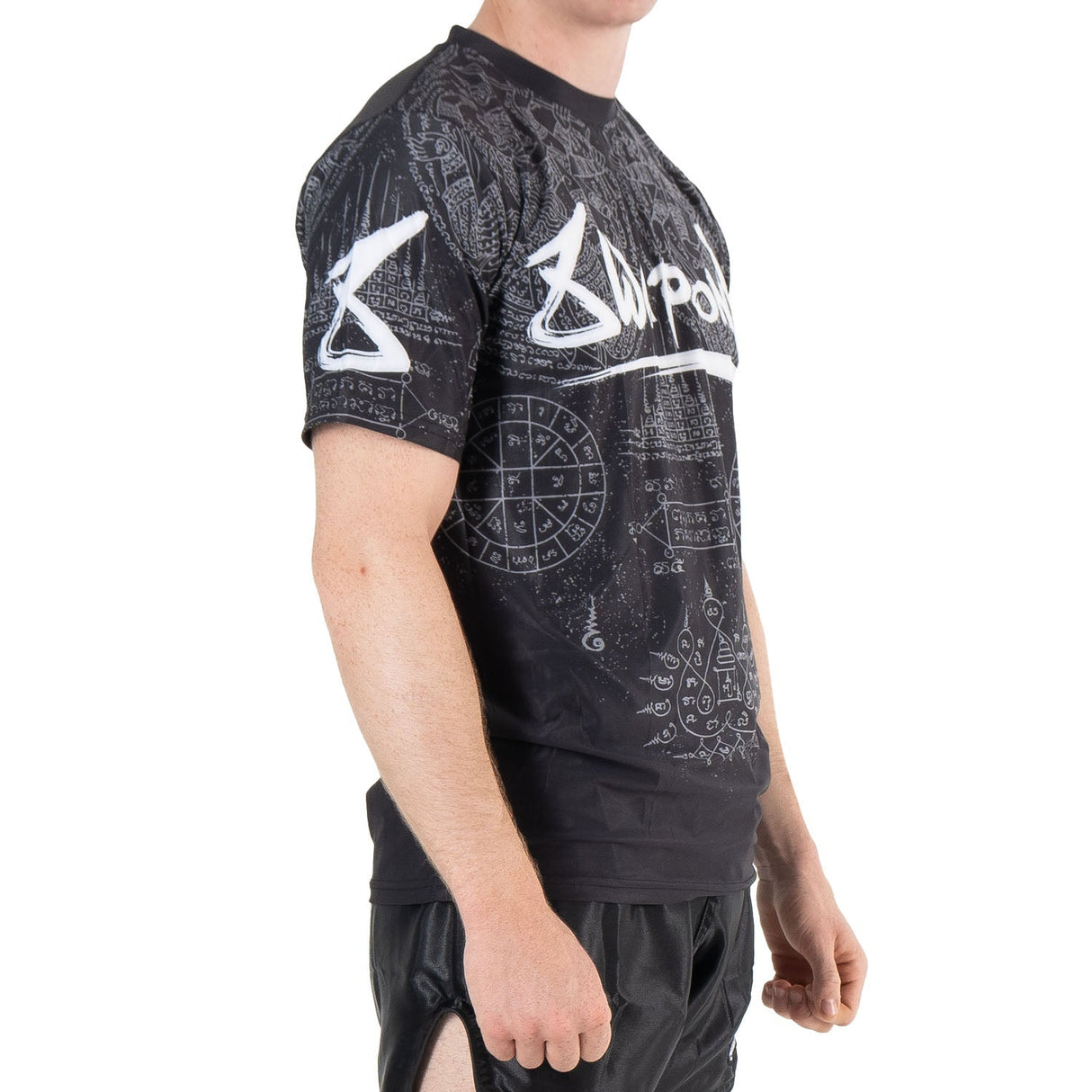 8 WEAPONS T-Shirt Hanuman Yant – Schwarz/Grau