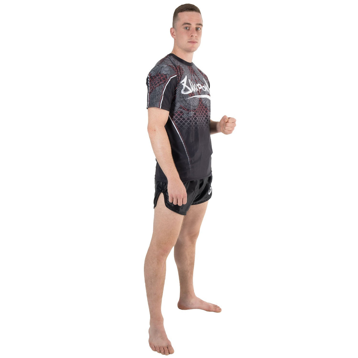 8 WEAPONS T-Shirt Funktionell Naga Yant – Schwarz/Rot