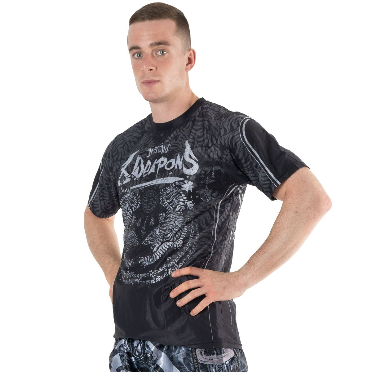 8 WEAPONS T-Shirt Functional – Schwarz/Grau