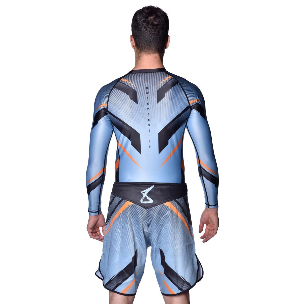 8 WEAPONS MMA Shorts Shift - Eisgrau/Orange