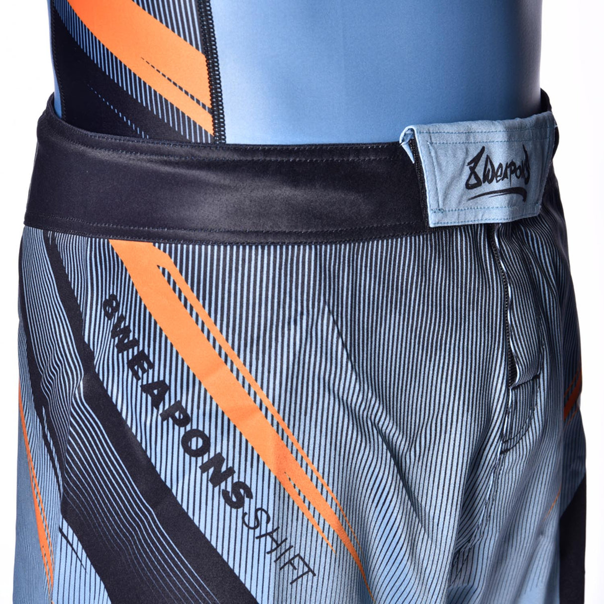 8 WEAPONS MMA Shorts Shift - Eisgrau/Orange