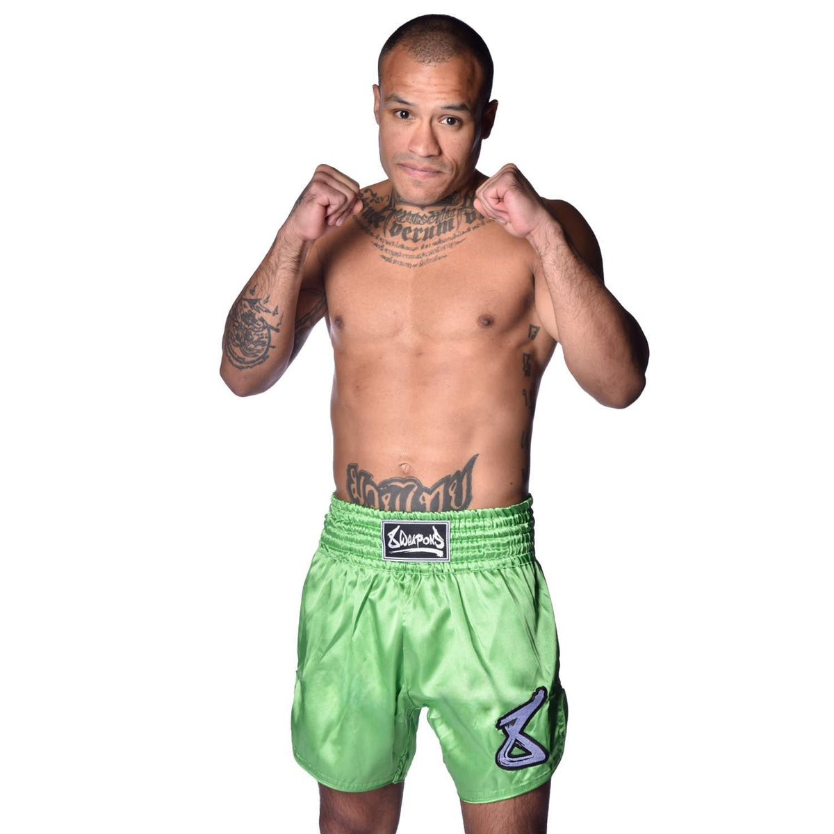 8 WEAPONS Muay Thai Shorts Strike - Grün