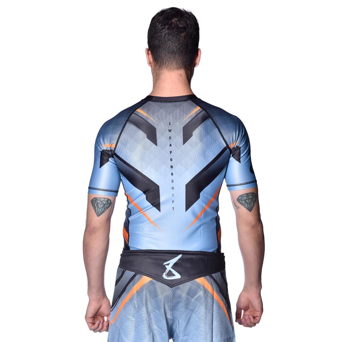 8 WEAPONS Rashguard Shift - Eisgrau/Orange