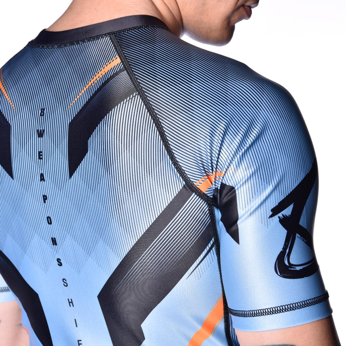 8 WEAPONS Rashguard Shift - Eisgrau/Orange