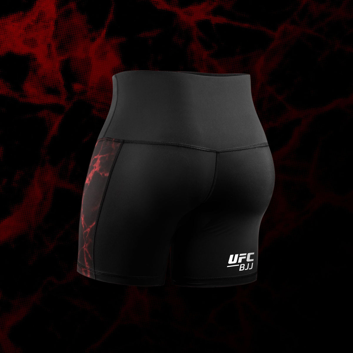 Hayabusa x UFC BJJ Kompressionsshorts Damen - Schwarz/Rot
