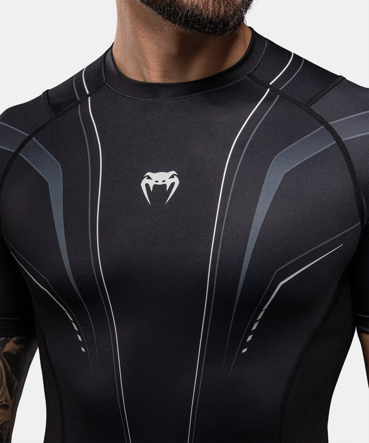 Venum Rashguard Streamline Kurzarm - Schwarz/Weiß