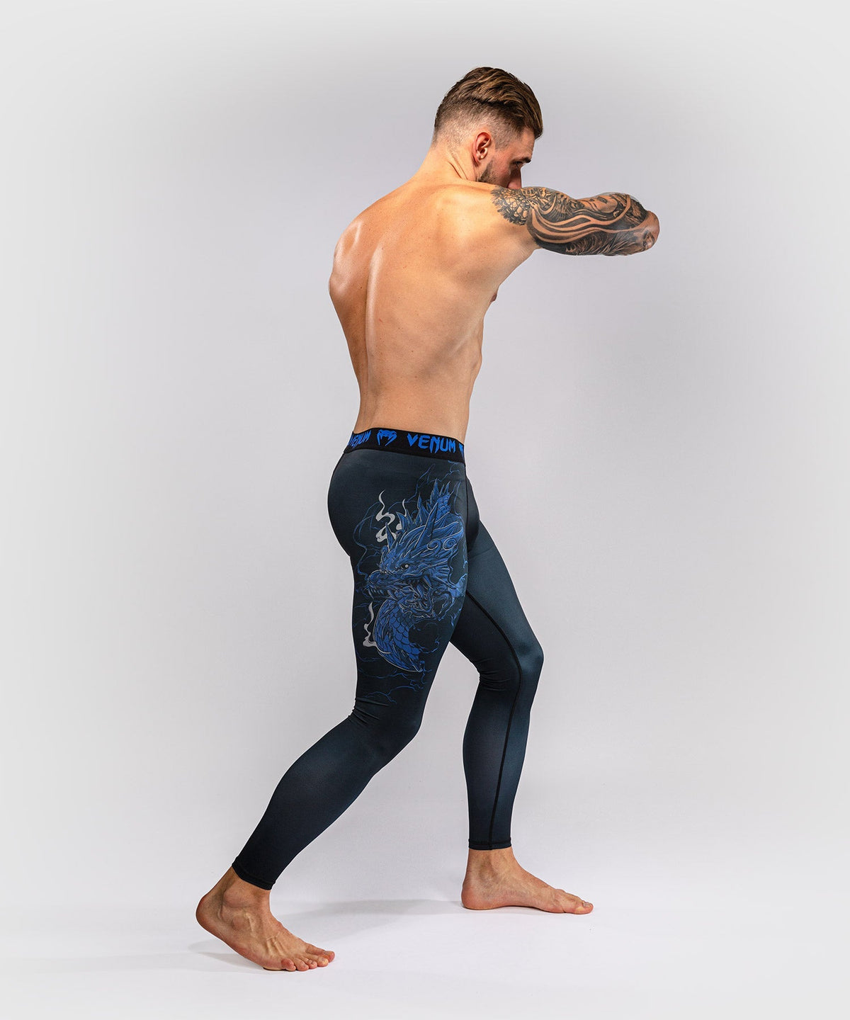 Venum Kompressionshose Thunder Dragon - Schwarz/Königsblau