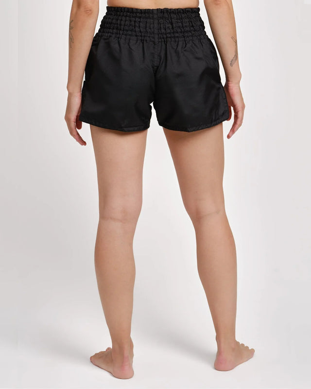 Caged Muay Thai Shorts Classic - Schwarz/Weiss vrouw