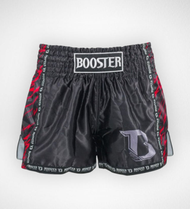 Booster Muay Thai Shorts Kids Combat - Schwarz/Rot
