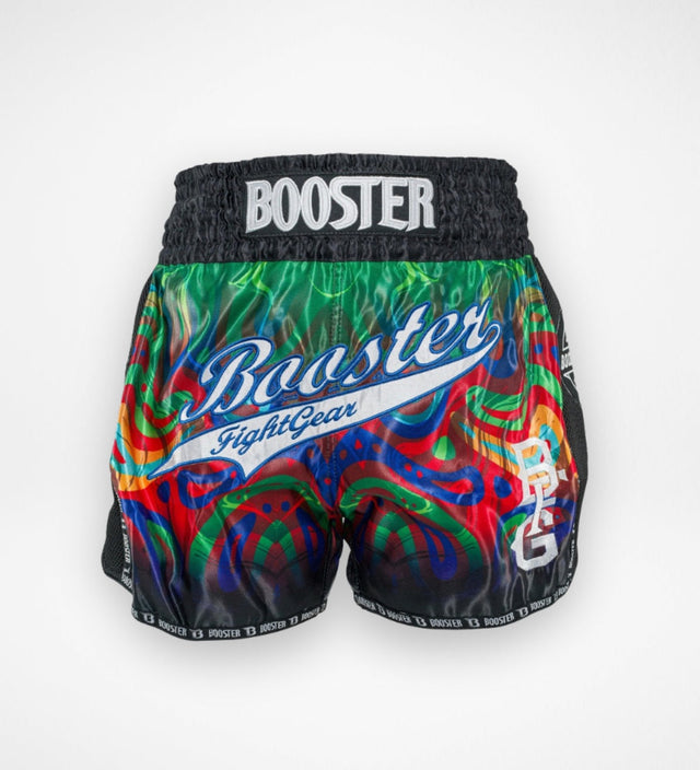 Booster Muay Thai Shorts Flow - Schwarz/Grün
