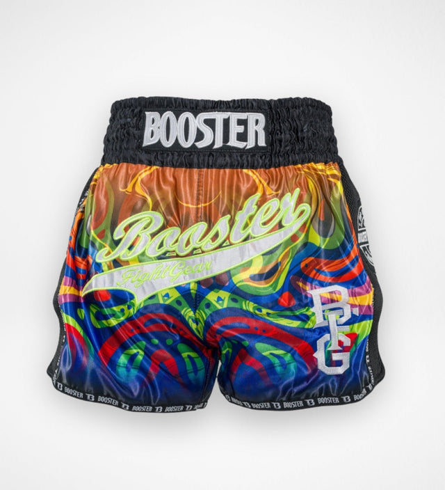 Booster Muay Thai Shorts Flow - Schwarz/Orange