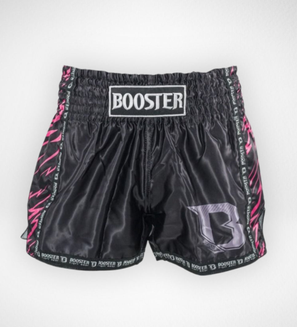 Booster Muay Thai Shorts Kids Combat - Schwarz/Pink