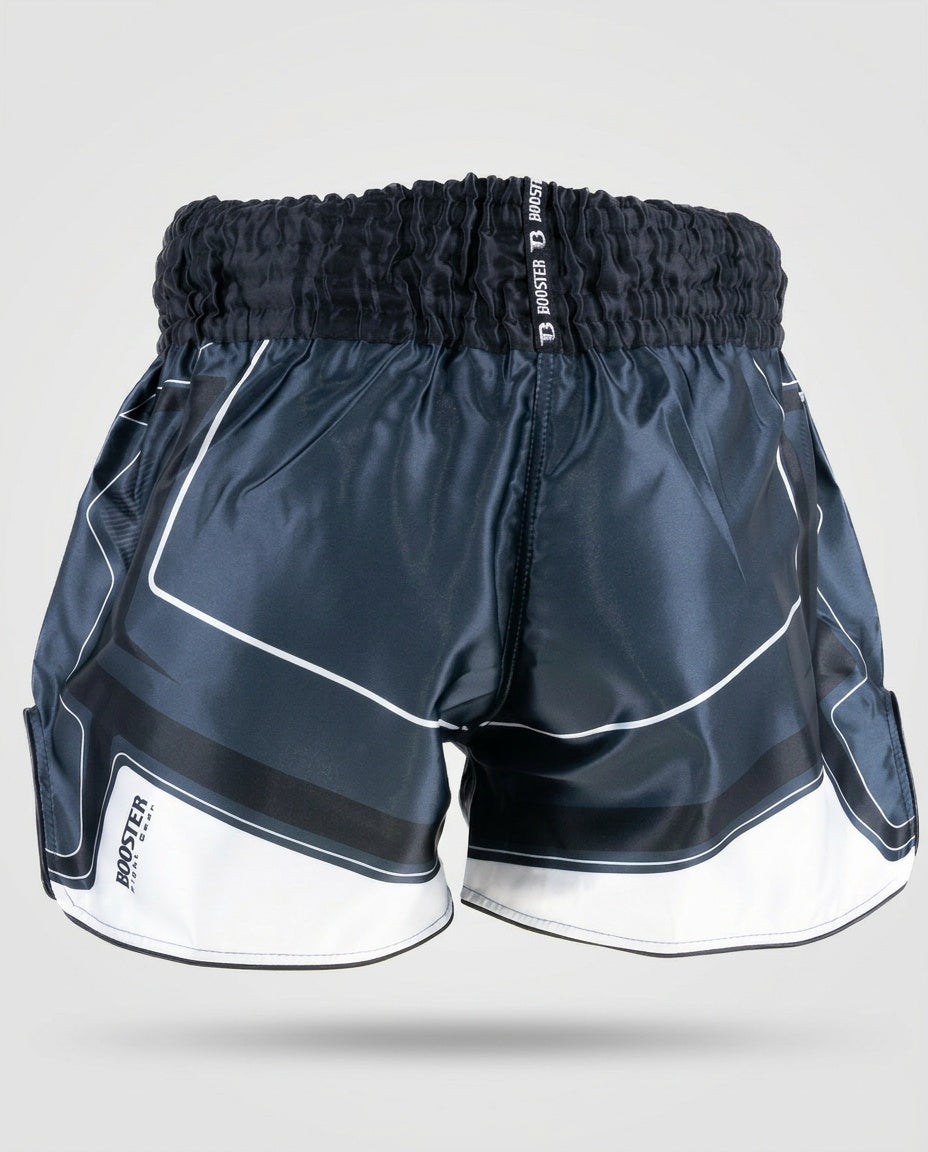 Booster Muay Thai Shorts BFG Ignite – Marineblau/Weiss