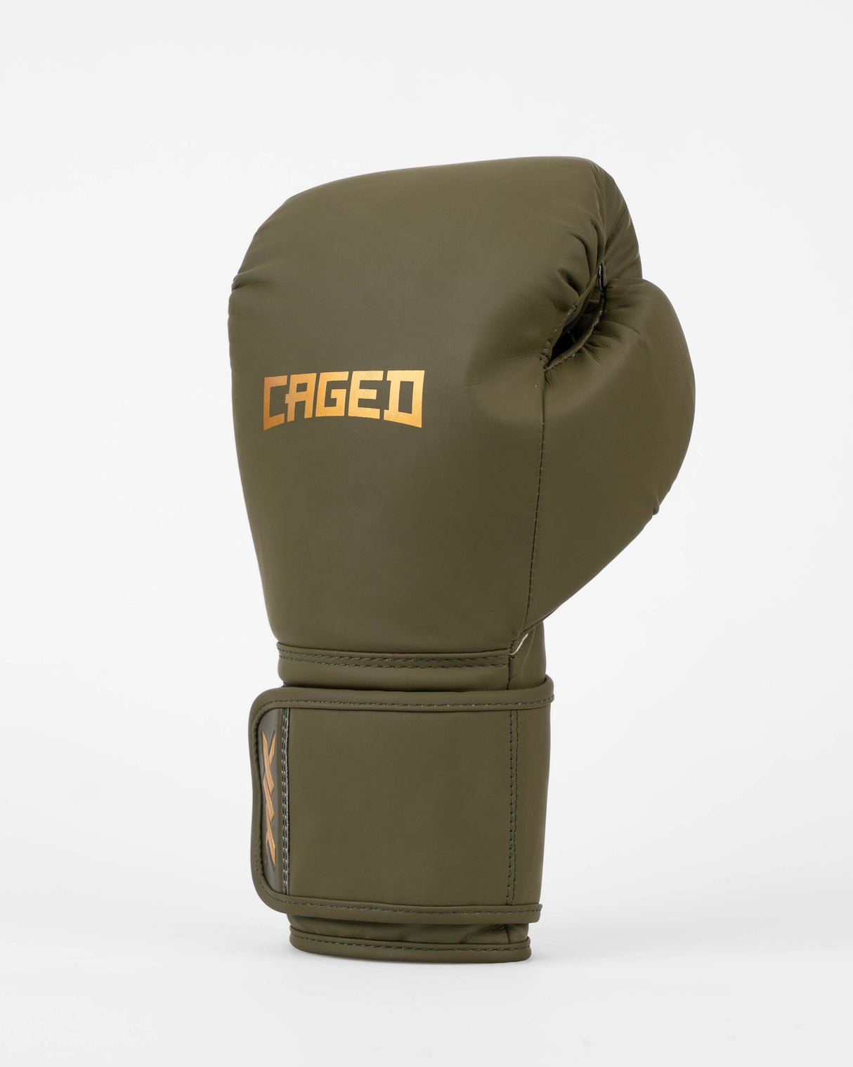 Caged Boxhandschuhe Core - Khakigrün/Gold