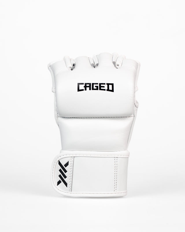 Caged MMA Handschuhe 'X' Series - Weiss/Schwarz