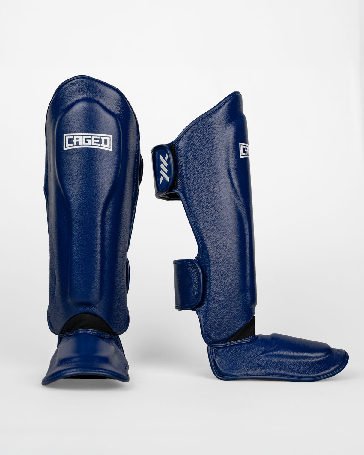Caged Schienbeinschoner 'X' Series - Marineblau/Weiss