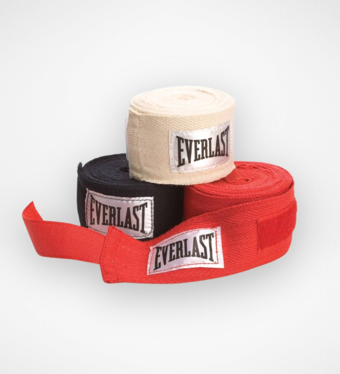 Everlast Boxbandagen Core 3er-Pack – Schwarz/Weiss/Rot