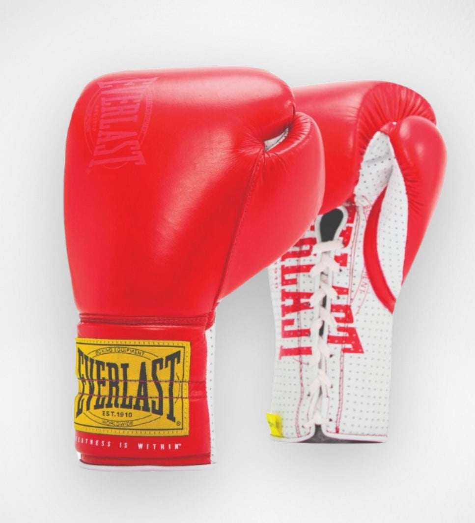 Everlast 1910 Boxhandschuhe Sparring Schnürung – Rot