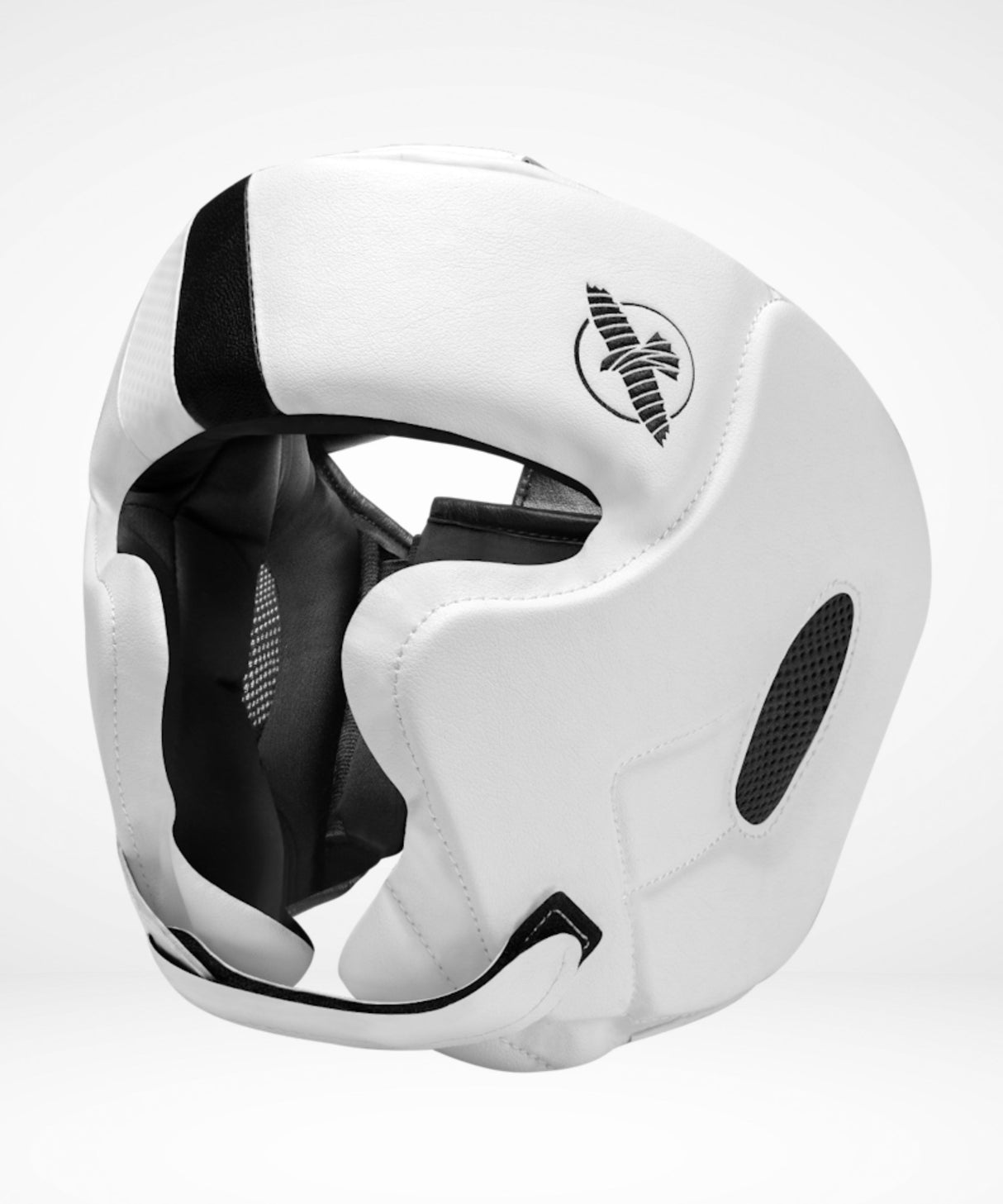 Hayabusa Hoofdbeschermer T3 met wang bescherming - Wit/Zwart