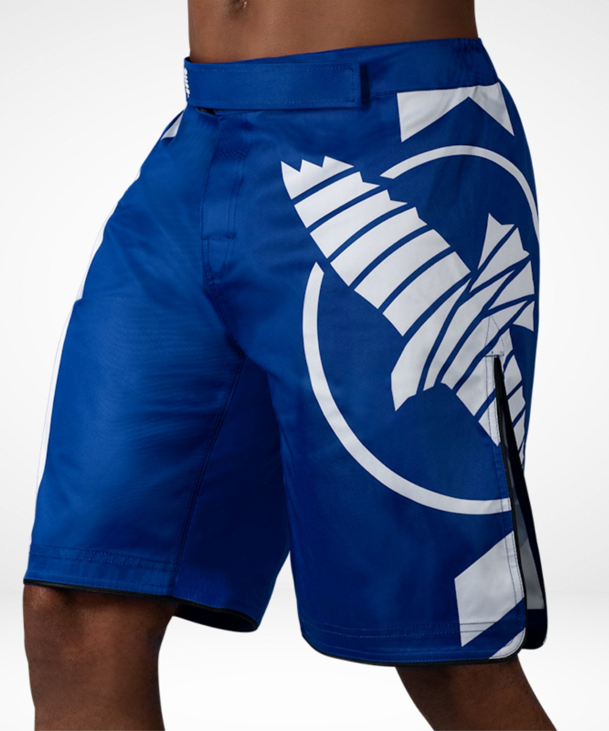 Hayabusa MMA-Shorts Icon Lang - Blau/Weiss