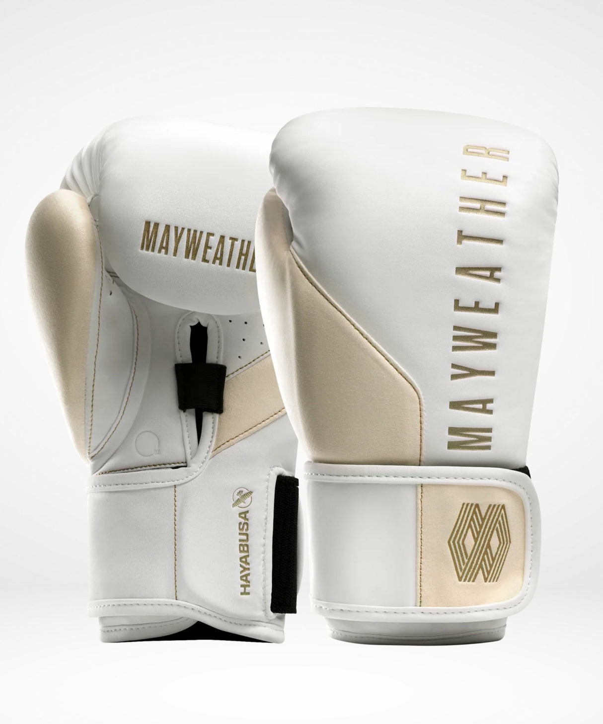 Hayabusa x Mayweather Boxhandschuhe Champ - Weiss/Gold