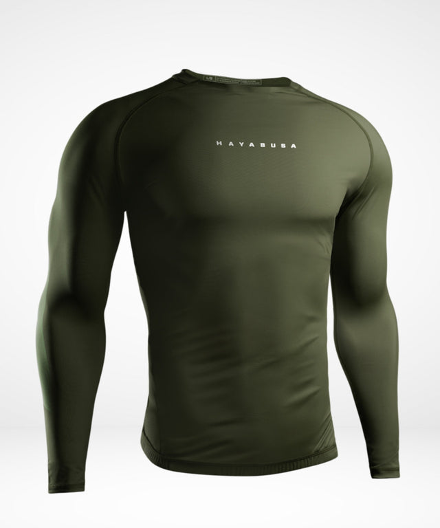 Hayabusa Rashguard Core Langarm - Dunkelgrün