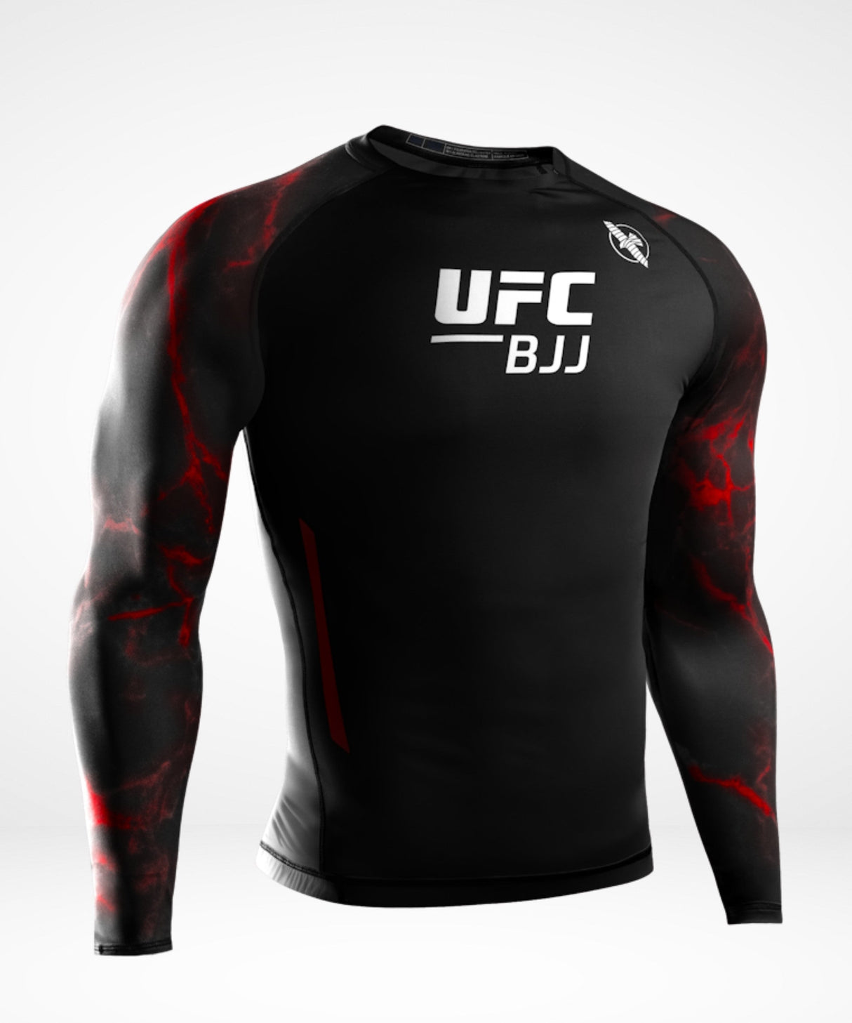Hayabusa UFC BJJ Rashguard Langarm - Schwarz/Rot