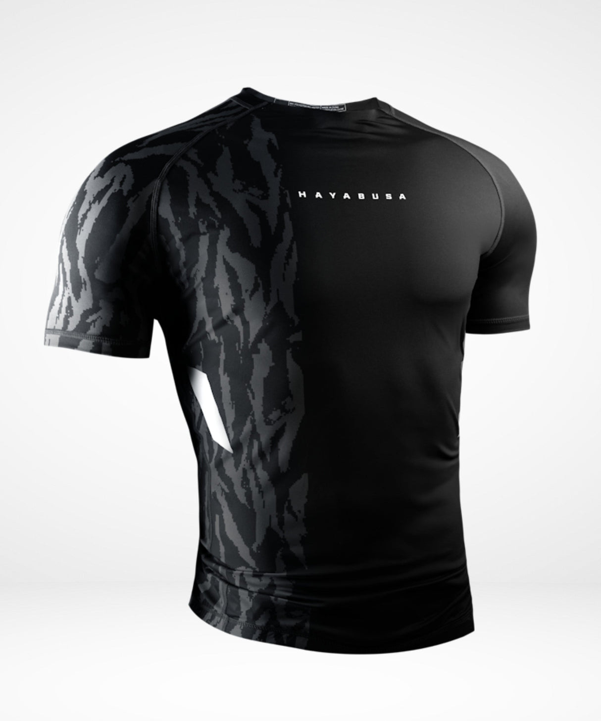 Hayabusa Rashguard Apex Korte Mouwen - Carbon Zwart