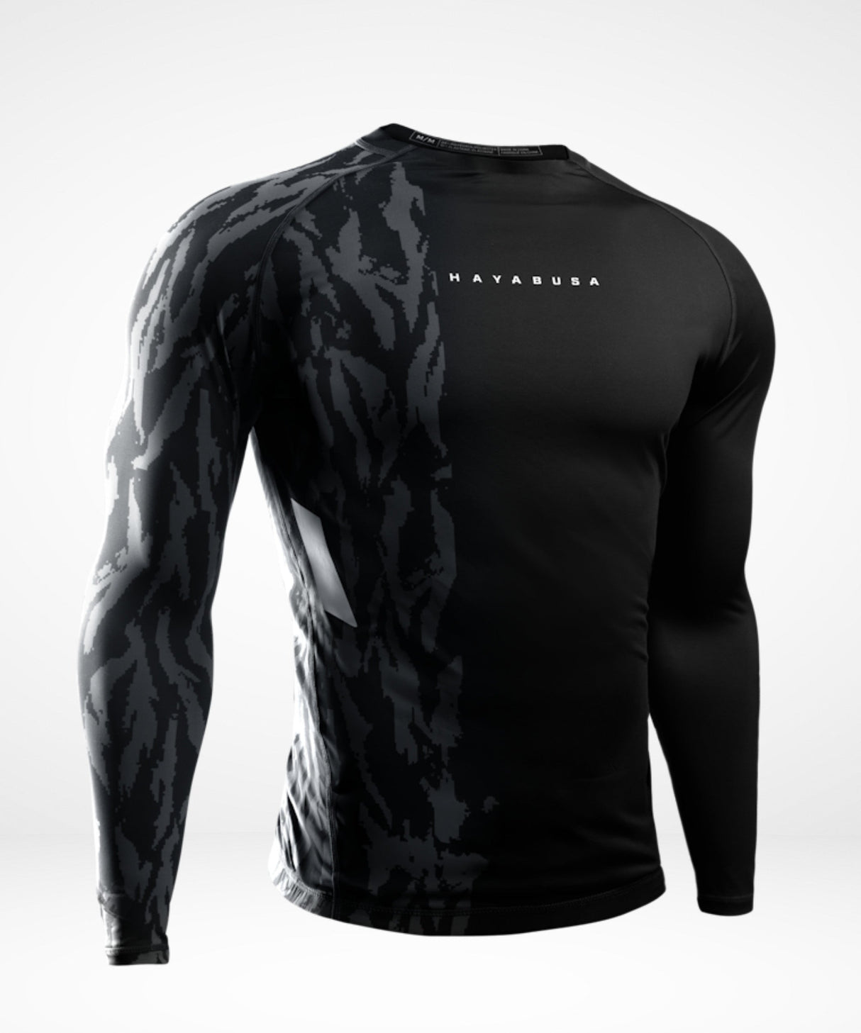 Hayabusa Rashguard Apex Langarm - Carbon-Schwarz