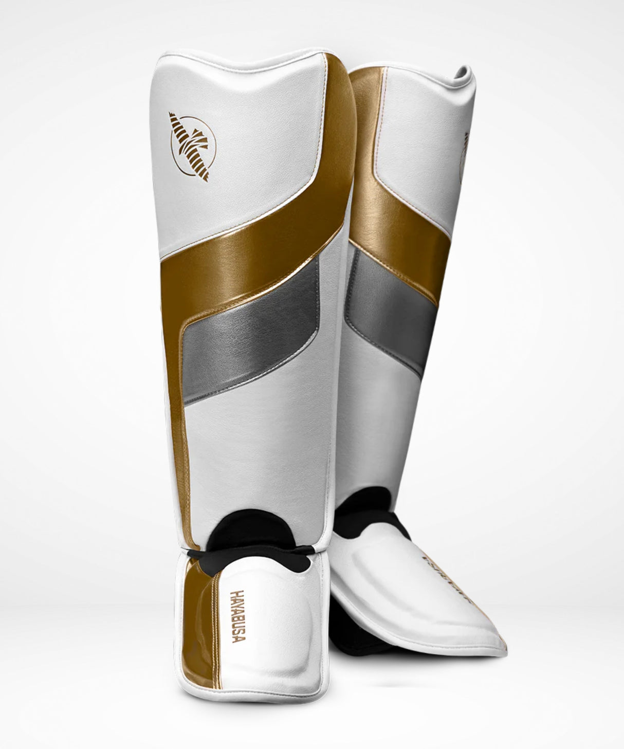 Hayabusa Schienbeinschoner T3 Full - Weiss/Gold