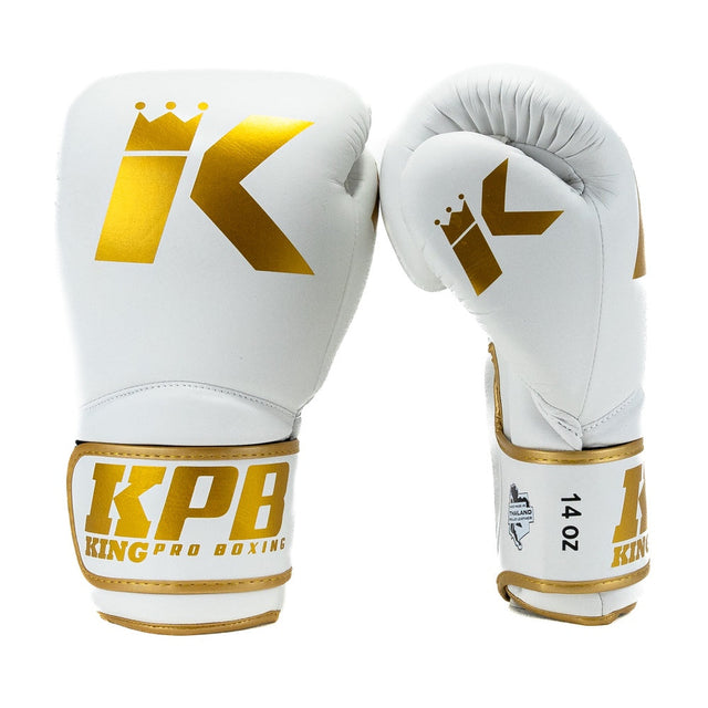 King Pro Boxing Boxhandschuhe BGK – Weiss/Gold
