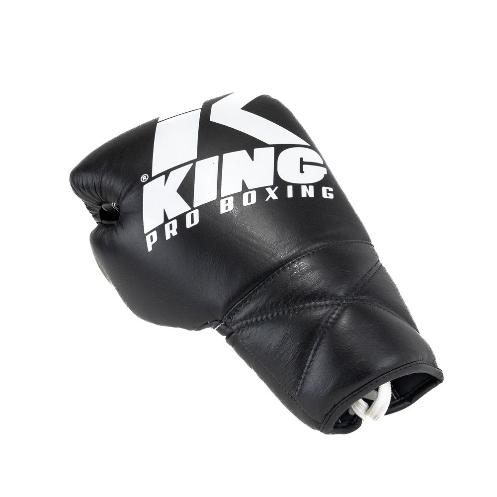 King Pro Boxing Boxhandschuhe XK mit Schnürverschluss – Schwarz/Weiss