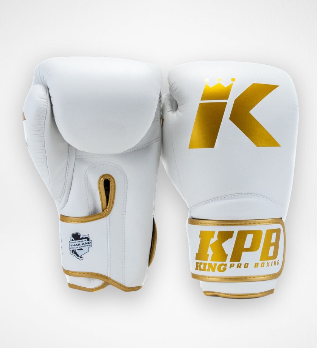 King Pro Boxing Boxhandschuhe BGK – Weiss/Gold