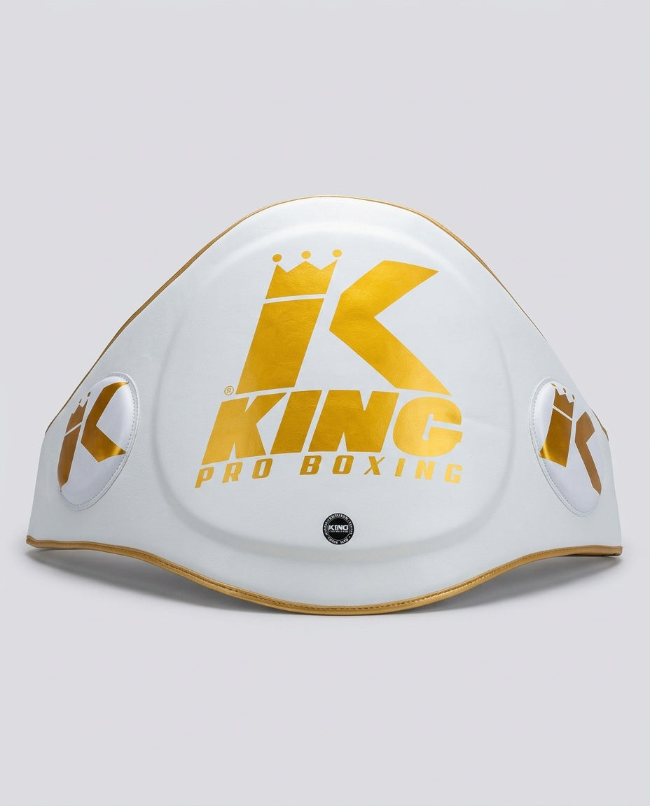 King Pro Boxing Bauchschutz – Weiss/Gold